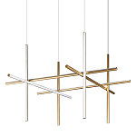 Люстра с 6-ю цилиндрическими плафонами на тонких тросах Trumpet tube варинант исполнения - 1 | Loft Concept в Самаре