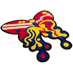 Дизайнерский ковер в виде бабочки Poltronova Tappeto Farfalla Rug варинант исполнения - 2 | Loft Concept в Самаре