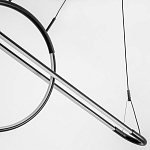 Светодиодная люстра Black LED Circle and Oval Lamp варинант исполнения - 5 | Loft Concept в Самаре