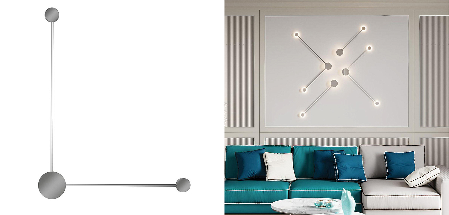 Бра Pin Wall Light Chrome Angle Бра Pin Wall Light Chrome Angle - Loft-Concept в Самаре