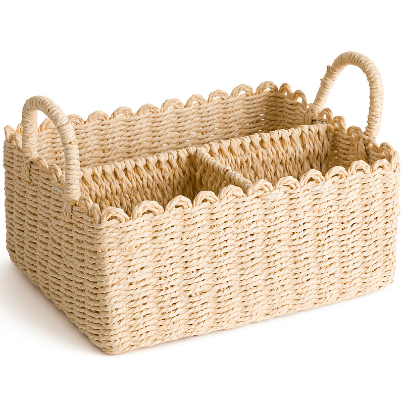 Плетеная корзина Hughie Wicker Basket Бежевый в Самаре | Loft Concept 