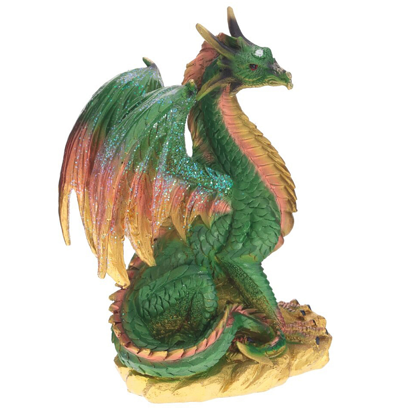 Декоративная статуэтка Дракон Green Orange Dragon Statuette Зеленый Оранжевый Желтый Декоративная статуэтка Дракон Green Orange Dragon Statuette Зеленый Оранжевый Желтый в Самаре | Loft Concept
