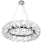 Круглая подвесная люстра Crystal Dandelions Chrome Chandelier варинант исполнения - 4 | Loft Concept в Самаре