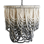 Двухъярусная люстра украшенная круглыми бусинами Gradient Chandelier Grey White варинант исполнения - 1 | Loft Concept в Самаре