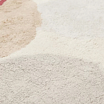 Ковер из хлопка с абстрактным принтом бежевого цвета Elysian Flow Blush варинант исполнения - 3 | Loft Concept в Самаре