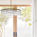 Люстра круглая с подвесками в форме стеклянных капель Glass Rain варинант исполнения - 5 | Loft Concept в Самаре