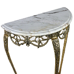 Консоль из бронзы с мраморной столешницей Mademoiselle De Console варинант исполнения - 1 | Loft Concept в Самаре