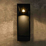 Уличный настенный светильник прямоугольной формы черного цвета Geometric Glow варинант исполнения - 2 | Loft Concept в Самаре