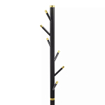 Напольная вешалка чёрная с золотистыми элементами Branches Hangers варинант исполнения - 2 | Loft Concept в Самаре