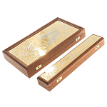 Нарды настольные из натурального камня лазурит и долерит Backgammon from Stone варинант исполнения - 12 | Loft Concept в Самаре
