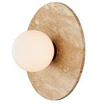 Бра в виде диска с плафоном из матового белого стекла Marble Glow варинант исполнения - 2 | Loft Concept в Самаре