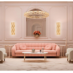 Люстра кольцевая с текстурной огранкой Reflection of Reality варинант исполнения - 3 | Loft Concept в Самаре