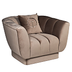 Дизайнерское кресло мягкое из серого велюра Serenity варинант исполнения - 1 | Loft Concept в Самаре