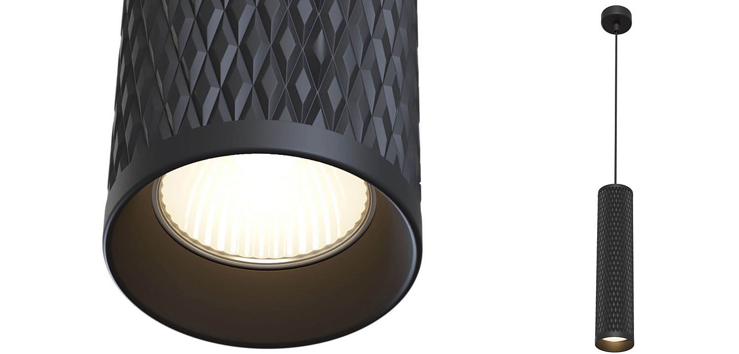 Подвесной светильник Trumpet tube black rhombus Подвесной светильник Trumpet tube black rhombus - Loft-Concept в Самаре