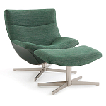 Кресло вращающееся с подставкой для ног зеленое Verdante варинант исполнения - 1 | Loft Concept в Самаре