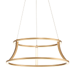 Люстра золотого цвета с 2-мя светодиодными кольцами Eurofase варинант исполнения - 1 | Loft Concept в Самаре