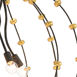 Люстра в форме шара с золотыми элементами на чёрном каркасе Arced Lines варинант исполнения - 1 | Loft Concept в Самаре