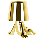 Настольная лампа фигурная золотого цвета с гладким абажуром Высота 17 см Sophia варинант исполнения - 6 | Loft Concept в Самаре