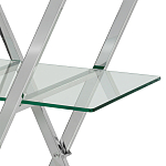 Стеллаж со стеклянными полками на стальном каркасе X-ray варинант исполнения - 4 | Loft Concept в Самаре