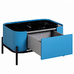 Тумба прикроватная чёрно-голубая с  ящиком Blue Cabinet варинант исполнения - 2 | Loft Concept в Самаре