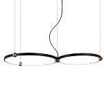 Люстра подвесная светодиодная черный металл Ring Horizontal варинант исполнения - 8 | Loft Concept в Самаре