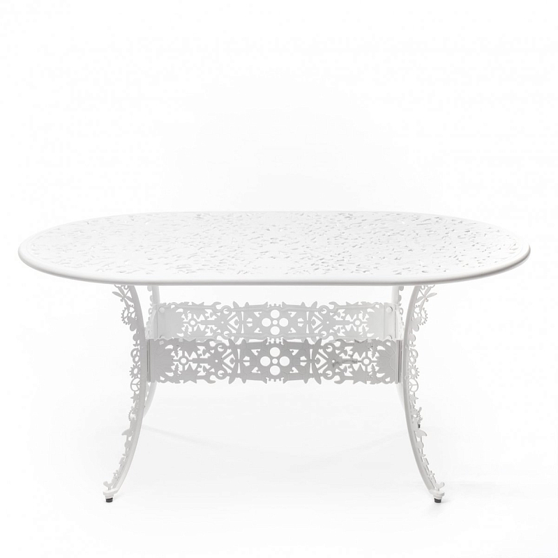 Обеденный стол Industry Collection ALUMINIUM OVAL TABLE – WHITE Белый в Самаре | Loft Concept 