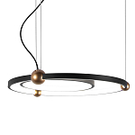 Люстра подвесная светодиодная черный металл Ring Horizontal варинант исполнения - 1 | Loft Concept в Самаре