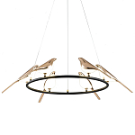 Подвесной светильник с декором в виде птиц Birds Ring Hanging Lamp варинант исполнения - 1 | Loft Concept в Самаре