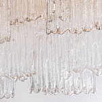 Люстра подвесная прямоугольная из рифленого стекла Fluted Glass Chandelier варинант исполнения - 1 | Loft Concept в Самаре