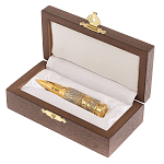 Флеш-карта USB 2.0 на 32 гб в виде пули с гравировкой природы в подарочной коробке Metal Flash Drive варинант исполнения - 5 | Loft Concept в Самаре