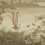 Обои ручная роспись Le Brésil Amarelo Sepia варинант исполнения - 3 | Loft Concept в Самаре