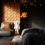 Гипсовая 3D панель с принтографией PM-105 варинант исполнения - 1 | Loft Concept в Самаре