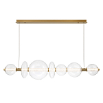 Подвесной светильник линейный с прозрачными стеклянными шарами разного диаметра Eurofase варинант исполнения - 11 | Loft Concept в Самаре