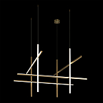 Люстра с 8-ю пересекающимися цилиндрическими плафонами на тонких тросах Trumpet tube варинант исполнения - 7 | Loft Concept в Самаре