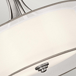 Люстра подвесная с двойным круглым плафоном из органзы и матового стекла Kichler варинант исполнения - 3 | Loft Concept в Самаре