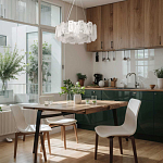 Люстра круглая с подвесными прямоугольными пластинами из стекла Glacier Panels варинант исполнения - 11 | Loft Concept в Самаре