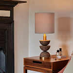 Настольная лампа с белым цилиндрическим абажуром на фигурном основании из полусфер Bewitchment варинант исполнения - 1 | Loft Concept в Самаре