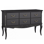 Консоль черная из массива бука с ящиками в стиле прованс Black Provence варинант исполнения - 1 | Loft Concept в Самаре