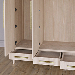 Большой Шкаф Primo Светлый дуб с 3 дверьми и 3 выдвижными ящиками варинант исполнения - 4 | Loft Concept в Самаре