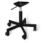 Стул с мягкой бирюзовой обивкой из велюра и подъемно-поворотным механизмом на черных колесиках Harper Turquoise варинант исполнения - 3 | Loft Concept в Самаре