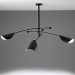 Потолочный светильник с подвижными плафонами Aracea Black Ceiling Lamp варинант исполнения - 2 | Loft Concept в Самаре