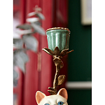 Подсвечник в виде кошки из фарфора с бронзовыми элементами Paradise Cat варинант исполнения - 7 | Loft Concept в Самаре