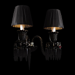 Бра с двумя черными абажурами и декоративными подвесками Lustre Reverie варинант исполнения - 3 | Loft Concept в Самаре