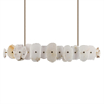 Подвесной светильник с фигурными элементами из белого алебастра Cryptocrystalline Stone варинант исполнения - 7 | Loft Concept в Самаре