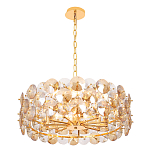 Люстра круглая золотого цвета с круглыми хрустальным элементами Solyria варинант исполнения - 4 | Loft Concept в Самаре