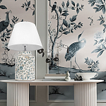 Настольная лампа цилиндрическая с цветочной росписью Lamp Flower Painting варинант исполнения - 6 | Loft Concept в Самаре