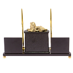 Настольный канцелярский набор из нефрита с декором в виде льва Golden Lion варинант исполнения - 3 | Loft Concept в Самаре