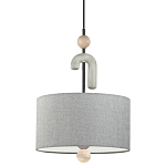 Люстра с серым тканевым плафоном Flourish варинант исполнения - 1 | Loft Concept в Самаре