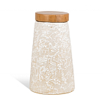 Керамический столик с деревянной столешницей "Пешка" варинант исполнения - 6 | Loft Concept в Самаре