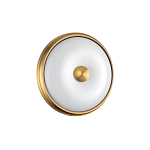 Бра круглое с матовым стеклянным плафоном и металлической окантовкой Soft Halo варинант исполнения - 3 | Loft Concept в Самаре